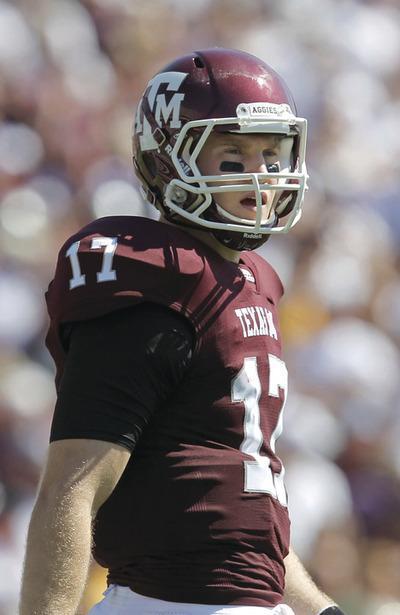 Sarah Glenn/Getty ImagesTexas A&M quarterback Ryan Tannehill threw for 3,744 yards and 29 touchdown during his senior season.