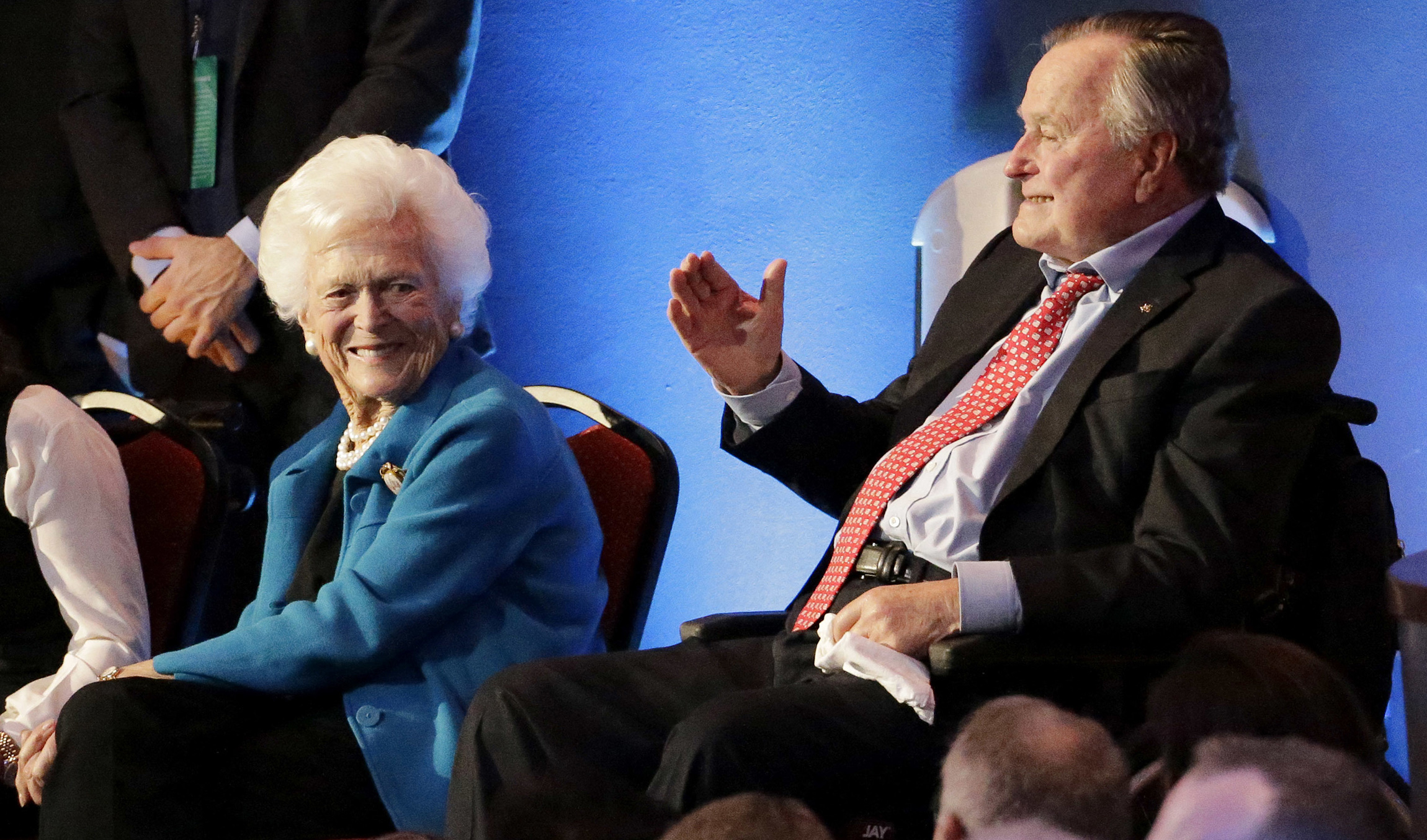 Spokesman: George H.W. Bush improving, Barbara may leave hospital Sunday