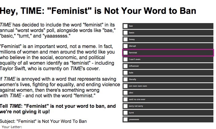 Feminist group annoyed about vote to ban the word ‘feminist’