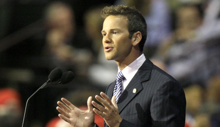 Shock is facing a 24-count grand jury criminal indictment over accusations of using House and campaign funds to support a lavish lifestyle. (AP Photo/Charlie Neibergall)