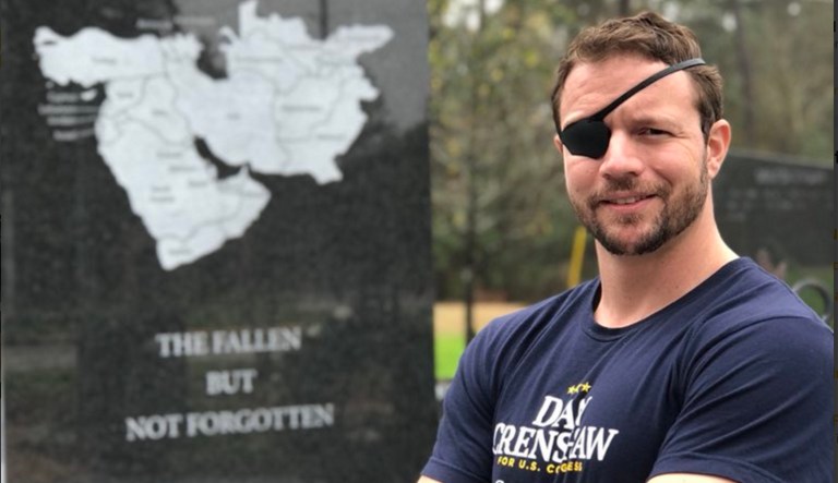Dan Crenshaw is running in the Republican primary for Texas' 2nd Congressional District. (@DanCrenshawTX/Twitter)