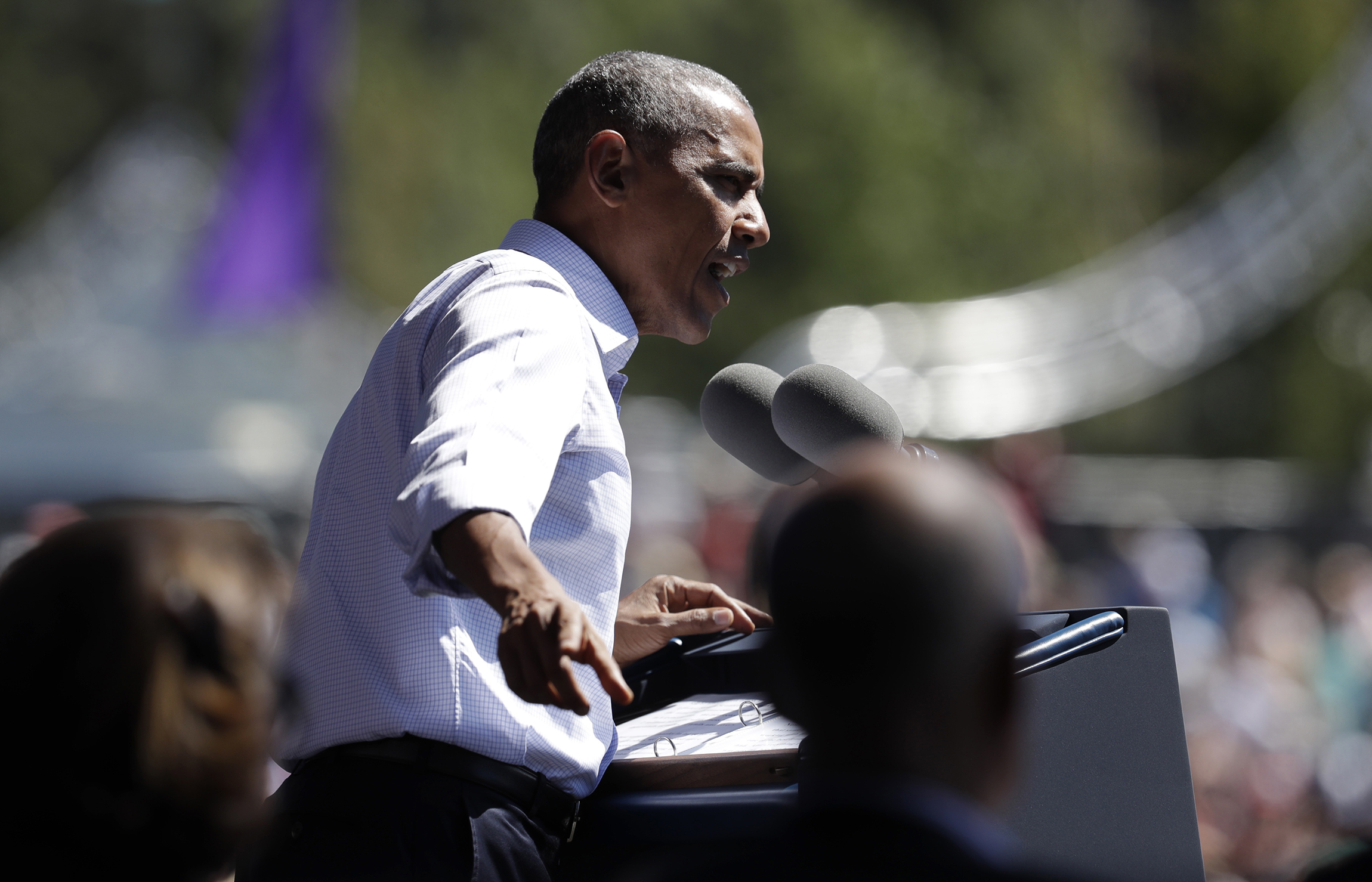 Obama barks at climate protesters: ‘You’re interrupting me’