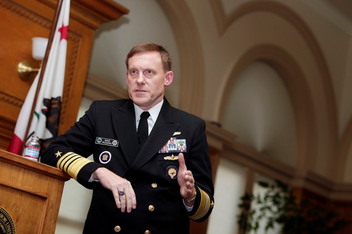 National Security Agency Director Mike Rogers refused to say whether the U.S. would manipulate an election abroad by hacking another country's civil political institutions. (AP Photo/Marcio Jose Sanchez)