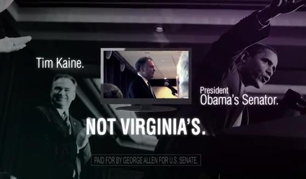 A screenshot from George Allen's ad on the Keystone pipeline.