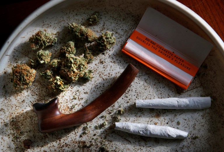 California and Massachusetts are among eight states with ballot initiatives to approve the use of marijuana for medicinal or recreational purposes. (AP Photo)