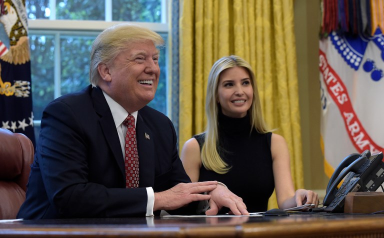When asked what Trump's qualifications are to help her father in the White House, Spicer pointed to Ivanka Trump's business background and her history of working to empower women in her private life. (AP Photo/Susan Walsh)