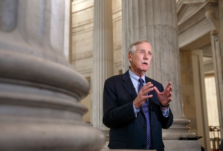 Sen. Angus King, I-Maine, said Trump needs to follow through on his promise to unify. (AP Photo/J. Scott Applewhite)