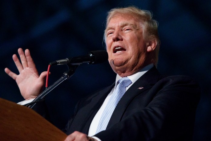 "I was viciously attacked by Mr. Khan at the Democratic Convention," Donald Trump tweeted on Sunday. (AP Photo)