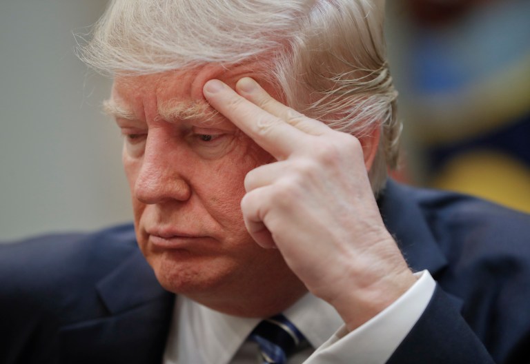 Trump's feud with the Freedom Caucus could hurt plans to pass Obamacare reform on a dual track with tax reform. (AP Photo/Pablo Martinez Monsivais)