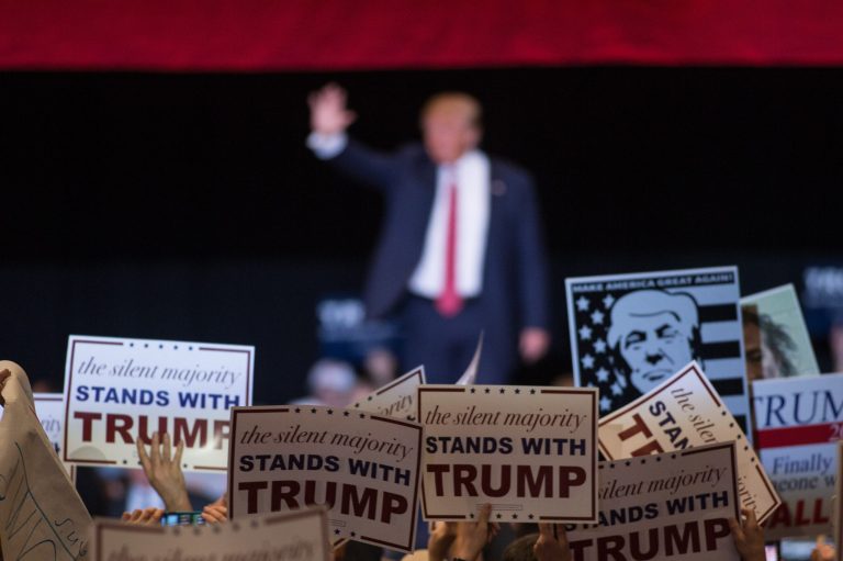 Since mid-July Donald Trump has been leading in the national polls, except for a moment early last month when he was effectively tied with Ben Carson. (AP Photo/Branden Camp)