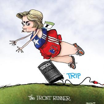 Hillary Tripping
