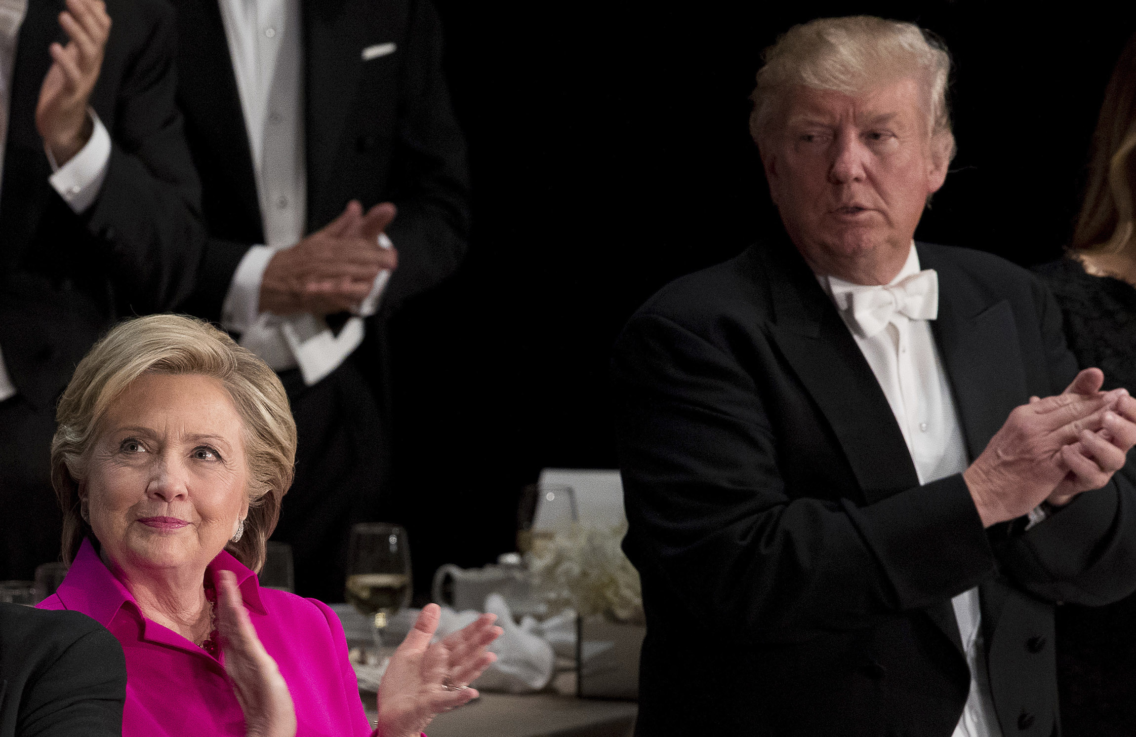 Trump and Clinton launch attacks at uncharacteristically dour Al Smith Dinner