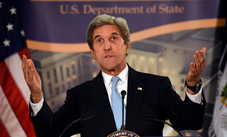 In an op-ed, Secretary of State John Kerry wrote that putting diplomacy ahead of force has improved the American standing abroad. (AP Photo/Sait Serkan Gurbuz)