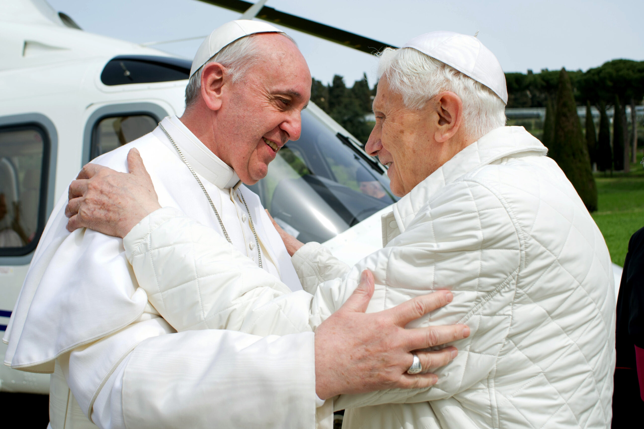 Pope Francis tells Benedict: ‘We’re brothers’