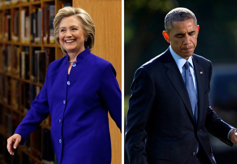 Hillary Clinton stands to take the reigns of the Democratic Party after President Obama's trade defeat in Congress Friday. (AP Images)