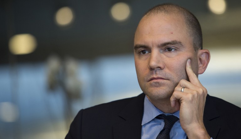 Ben Rhodes, U.S. President Barack Obama's deputy national security advisor, listens during an interview in Washington, D.C.