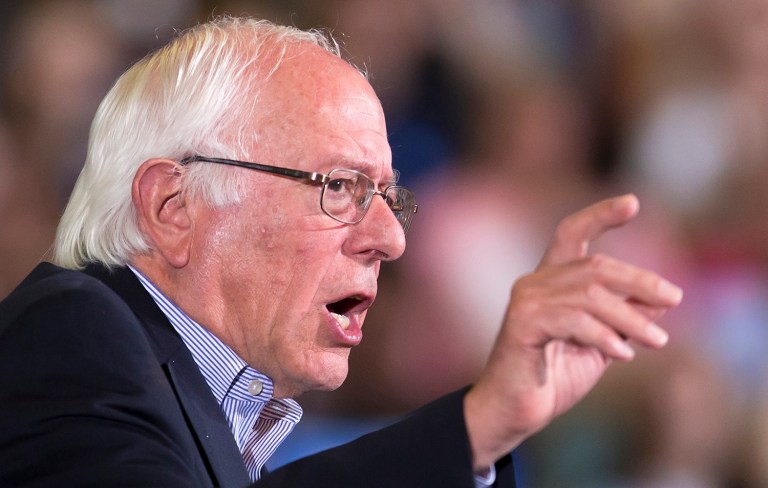 Dropping nearly 40 percent from the month before, Bernie Sanders' monthly intake was $25.8 million. (AP Photo/Rob Brown, File)