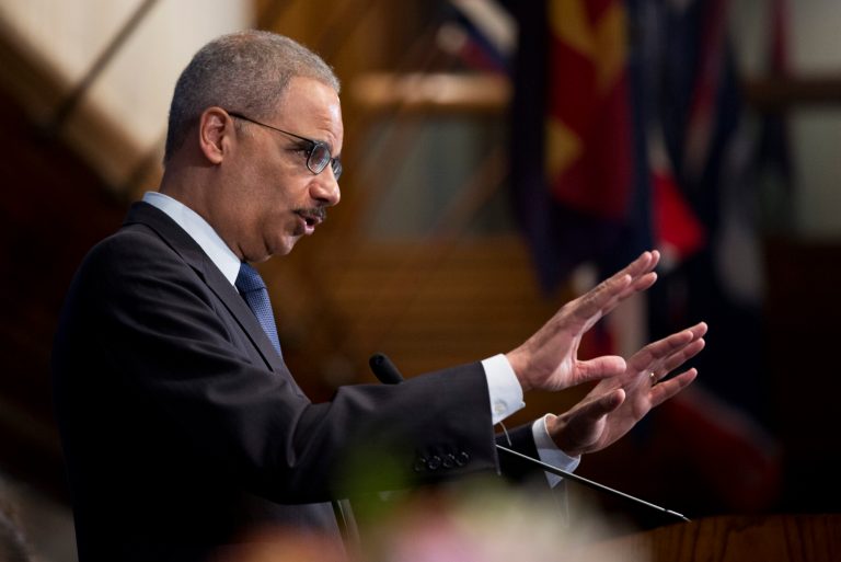 Attorney General Eric Holder speaks about the 2013 initiative called 
