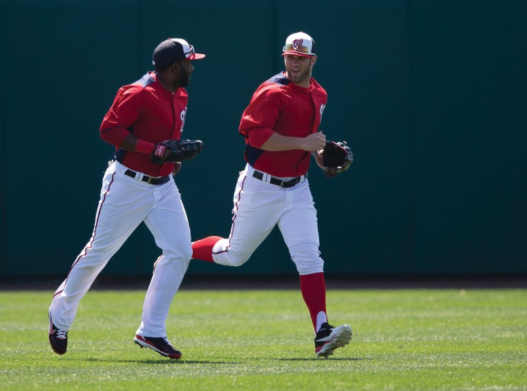 Evan Vucci/AP
The addition of Denard Span in center field gives the Nationals a leadoff hitter and allows Bryce Harper to move over to left.