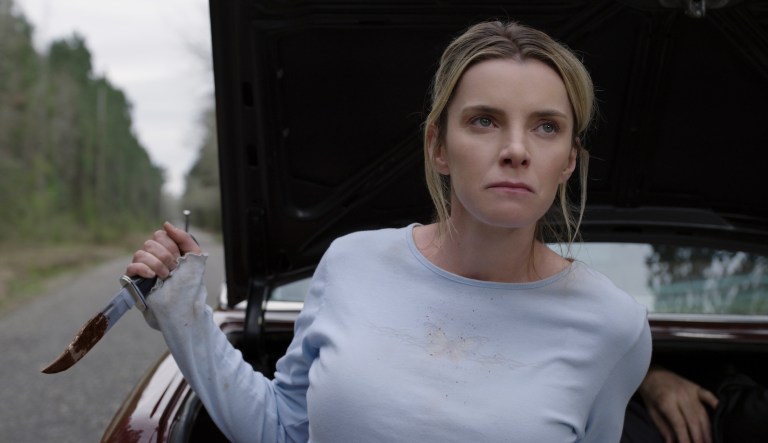 Betty Gilpin stars in The Hunt. 