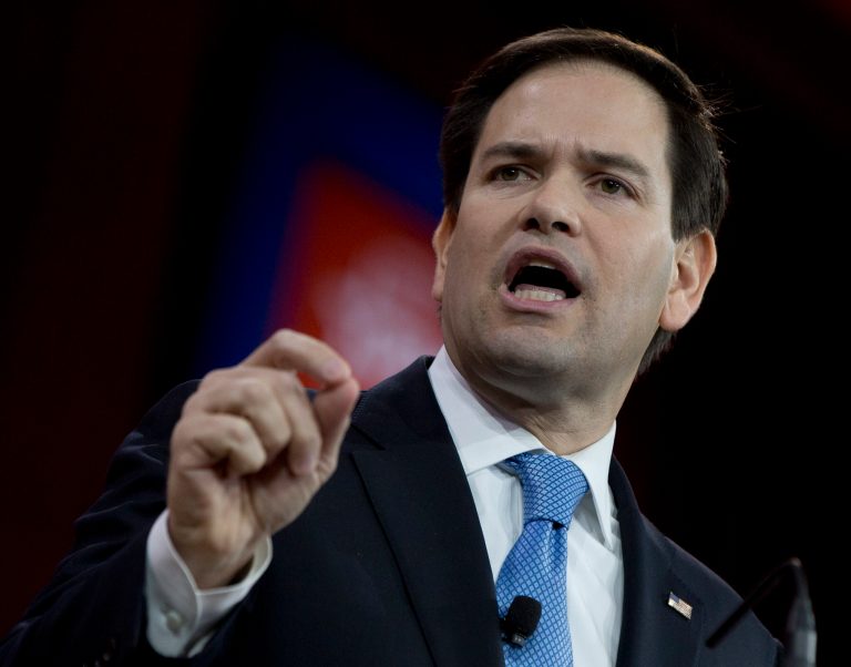 Sen. Marco Rubio on Tuesday detailed parameters that would lead him to unilaterally cancel an arms deal with Iran if he's elected president next year. (AP Photo)