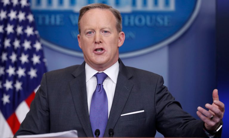 White House Press Secretary Sean Spicer faced more questions Tuesday afternoon about the reported death of Anwar al-Awlaki's eight-year-old daughter than the Obama administration faced in the five years after it droned the radical cleric's son. (AP Photo/Carolyn Kaster)