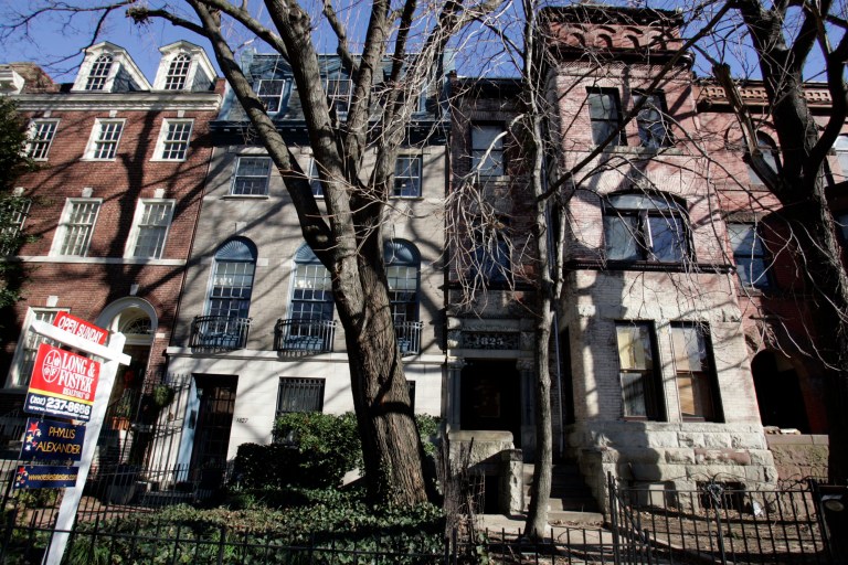 Published: Jay Westcott/Examiner   A home for sale on 19th Street NW.Original: Jay Westcott/Examiner   LN   Washington, Jan. 15, 2006 - A home for sale on 19th St. NW sits next to a home in need of repair.  A D.C. Superior Court ordered the District to refund an estimated $15 million in real estate taxes to 45,000 homeowners who he said knowingly,intentionally and deliberately issued illegal by city assessors in 2002.