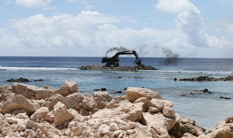 The Associated Press reported Tuesday that the almost $1 billion Space Fence project in the Marshall Islands is placed on an atoll that could be damaged by intruding saltwater in coming decades. (AP Photo)