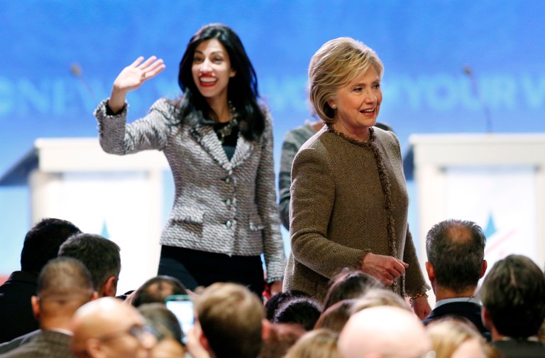 udicial Watch released almost 900 new emails from a Huma Abedin email account on Tuesday. (AP Photo/Jim Cole)