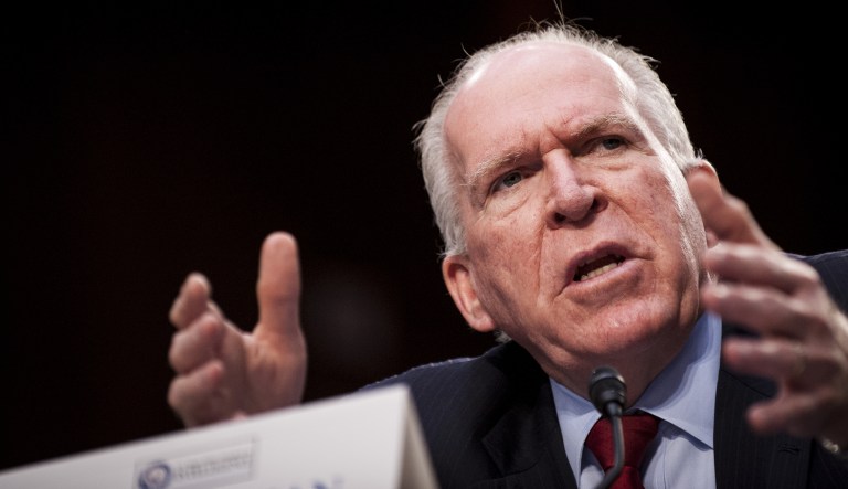 John Brennan, then-director of the CIA, testifies during a hearing of the Senate Select Committee on Intelligence in Washington, D.C., on June 16, 2016.