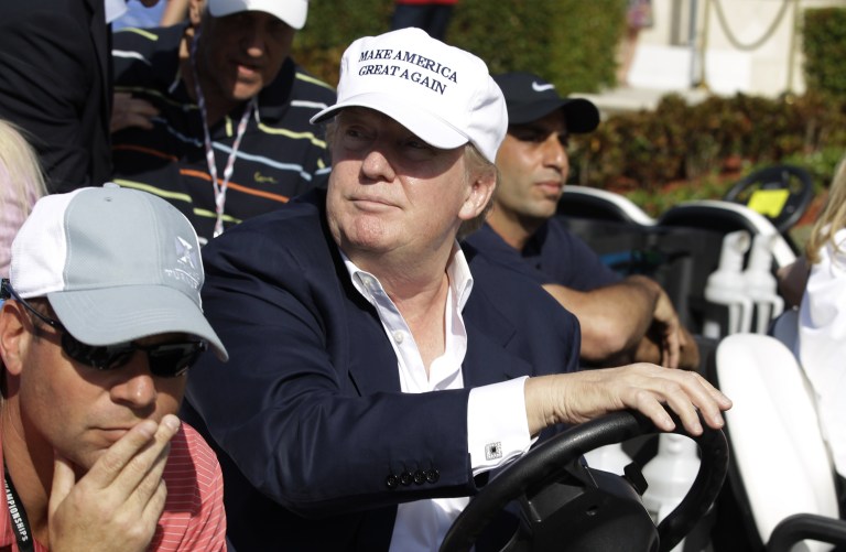President-elect Trump left his press pool behind on Saturday for a game of golf. (AP Photo/Luis Alvarez)