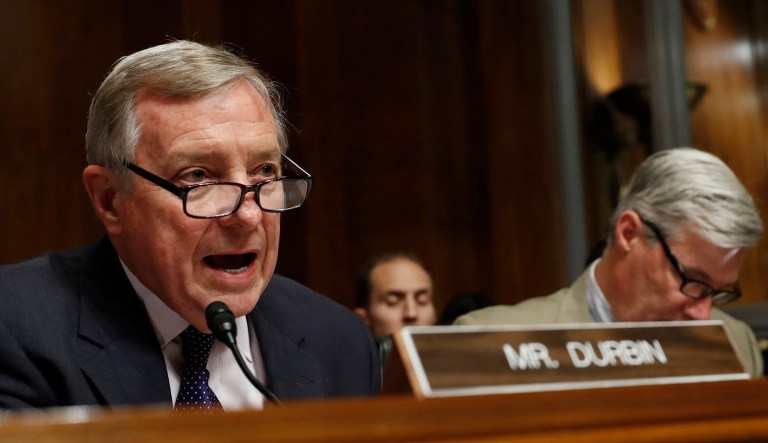 Sen. Dick Durbin, D-Ill., accused Attorney General Jeff Sessions at a Senate Judiciary Committee oversight hearing Wednesday of trying to have it both ways: 
