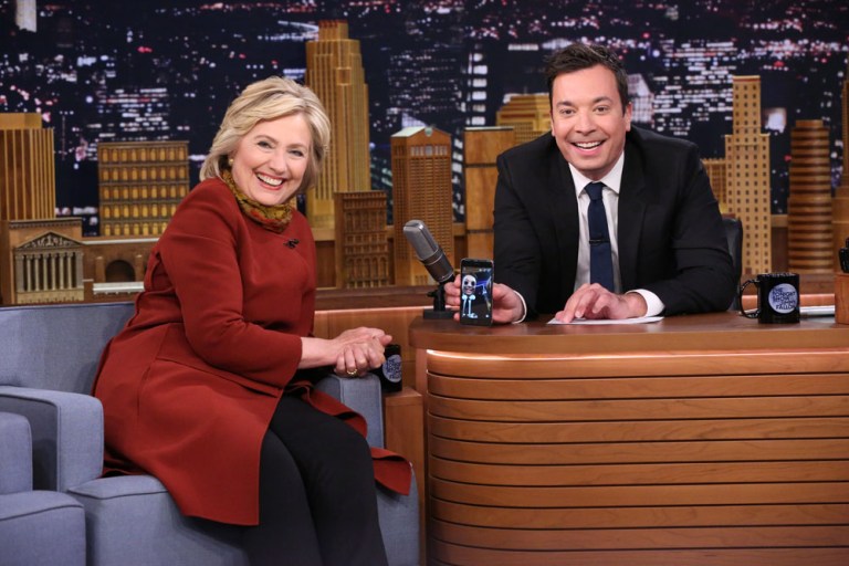 Democratic presidential candidate Hillary Clinton told NBC's Jimmy Fallon he 