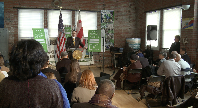 Mayor Vincent Gray announces Sustainable D.C. plan