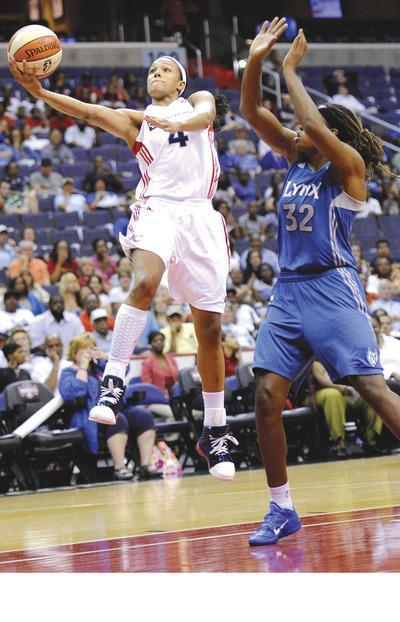 Nick Wass/AP
Mystics forward Marissa Coleman, who won a national championship with Maryland, is one of many WNBA players drafted in the same region based on college fanbase.