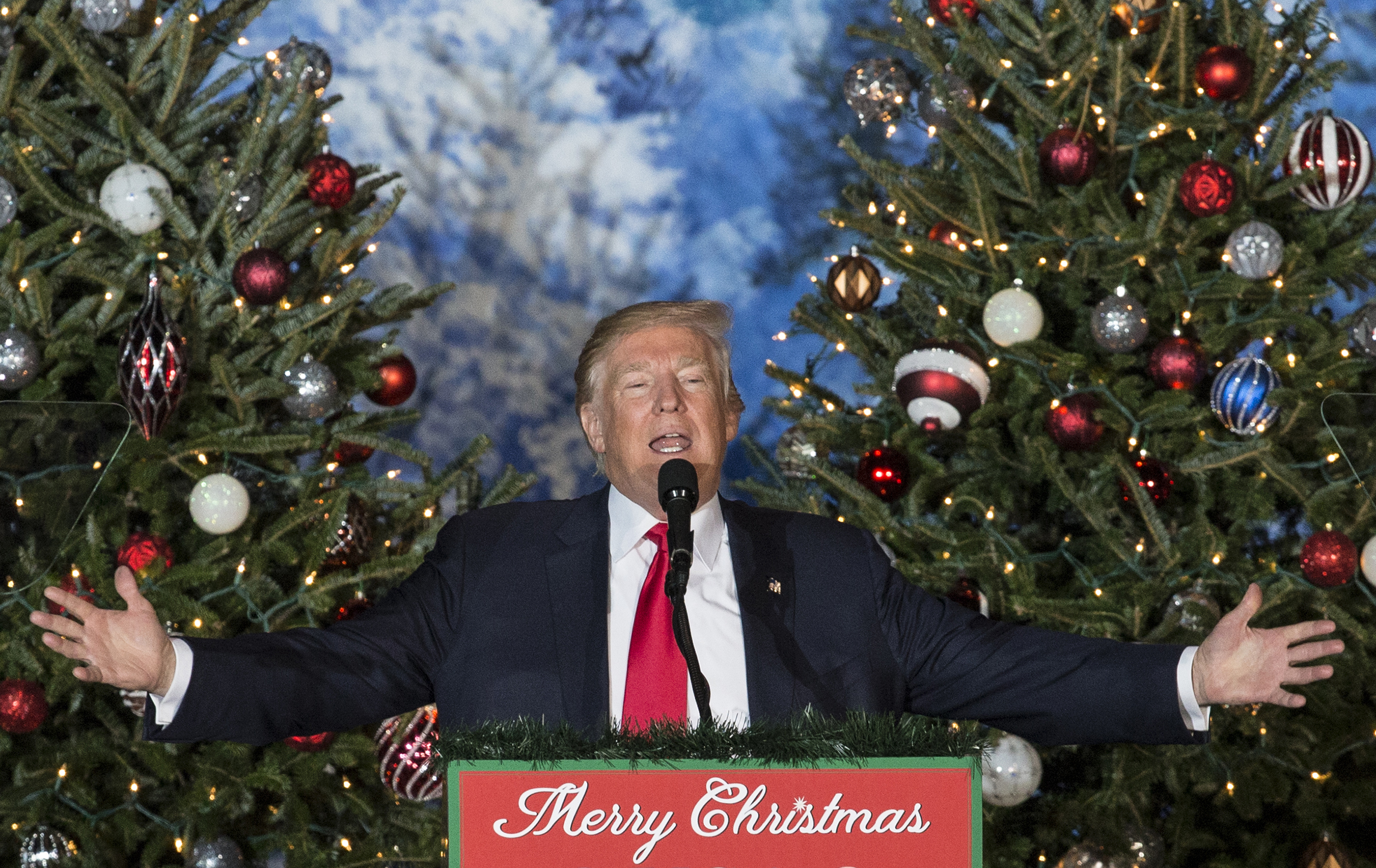 Trump wishes everyone a ‘very, very, very, very’ happy New Year