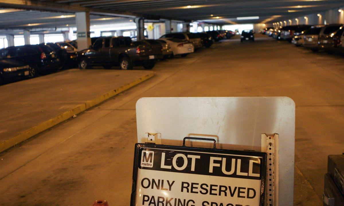 Packed parking lots pinch Metro riders