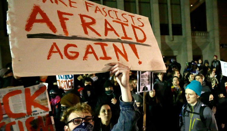 According to the survey, 19 percent of the students polled said they believe it is acceptable for a student group opposed to a speaker known to make offensive and hurtful statements to resort to violence in order to stop the controversial speaker from appearing at an on-campus event. (AP Photo/Ted S. Warren)