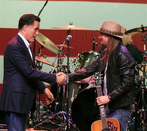 Kid Rock surprise guest at Mitt Romney rally