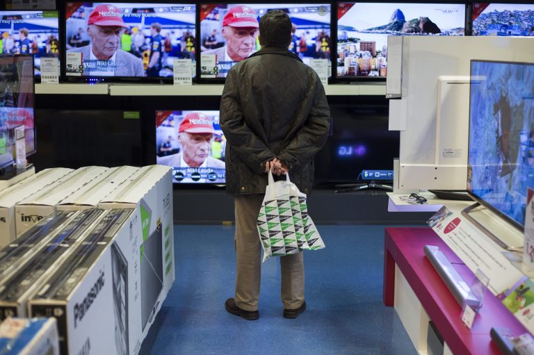 We're all living in the same extraordinary age of excess, a time when low-income families think little about buying big-screen TVs, and high-income families think little of dishing out half a million dollars to buy a home. (Bloomberg Photos)