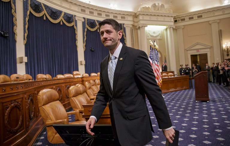 Speaker of the House Paul Ryan has strenuously denied he is seeking the nomination. (AP Photo/J. Scott Applewhite)