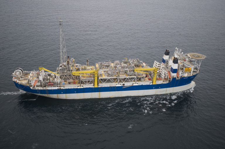 FILE - This 2008 file photo provided by Marathon Oil Corp. shows the Alvheim floating production, storage and offloading vessel. Marathon Oil on Monday, June 2, 2014 announced it is selling its Norwegian business to Det Norske Oljeselskap ASA, which includes the Alvheim, in a deal valued at about $2.7 billion as it streamlines operations and hones its focus on the U.S. (AP Photo/Marathon Oil Corp., File)