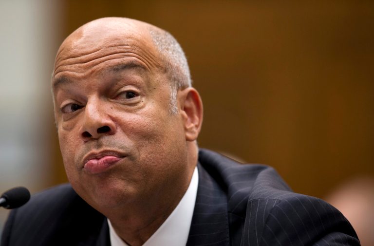 Homeland Security Secretary Jeh Johnson testifies on Capitol Hill in Washington, Tuesday, July 14, 2015, before the House Judiciary Committee hearing to examine the Department of Homeland Security's enforcement of the immigration laws. (AP Photo/Manuel Balce Ceneta)
