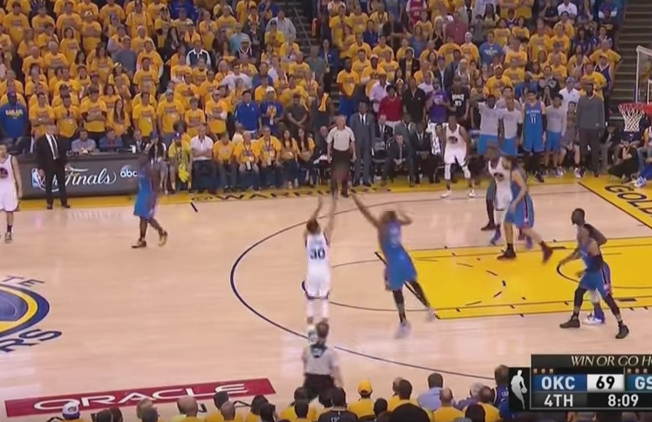 Steph Curry Transforms Basketball into Shot Put