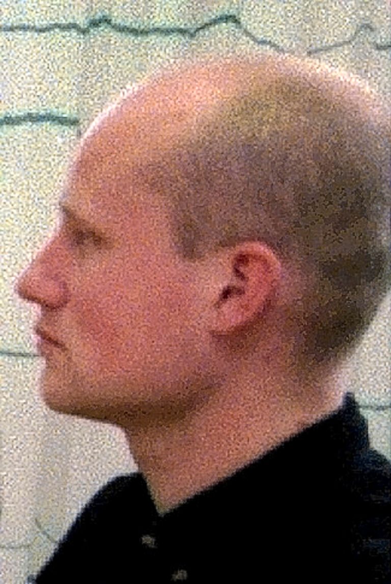 FILE - In this 1998 photo Volkert van der Graaf is seen in profile during an environmental group meeting in Gendringen,  Netherlands. The animal rights activist who shot Dutch politician Pim Fortuyn dead in 2002 is due to be released Friday, May 2, 2014, after serving just 12 years of an 18 year sentence, the norm in the Netherlands. Van der Graaf killed Fortuyn days before national elections in which Fortuyn was set to win big on an anti-immigration platform that reversed the then-progressive Dutch political landscape. (AP Photo/Theo Kock, File)