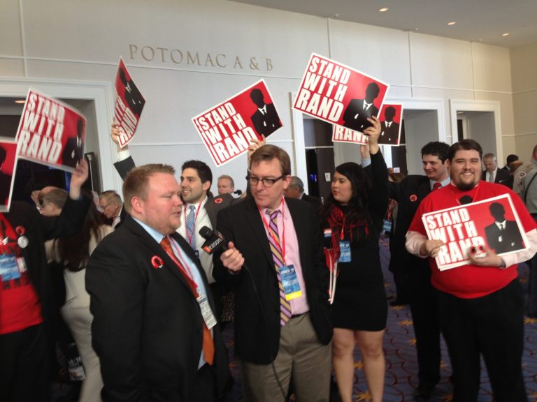 ‘Stand With Rand’ volunteers promoting Sen. Rand Paul at CPAC