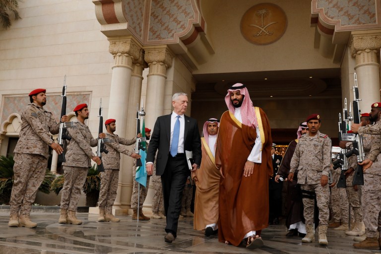 Mattis said his meetings with Saudi Arabian leaders were 