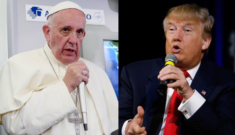 President Trump arrived in Rome on Tuesday ahead of his first-ever meeting with Pope Francis. (AP Photos)