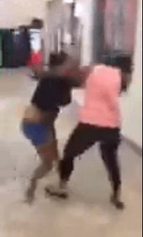 Screenshot from high school fight video