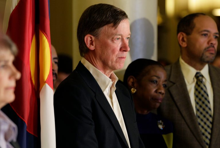 Gov. John Hickenlooper, D-Colo.,ÃÂ signed gun control measures passed by the the state legislature lead by Democrats in March, including universal background checks for all gun sales and limiting the size of ammunition magazines. (AP File)